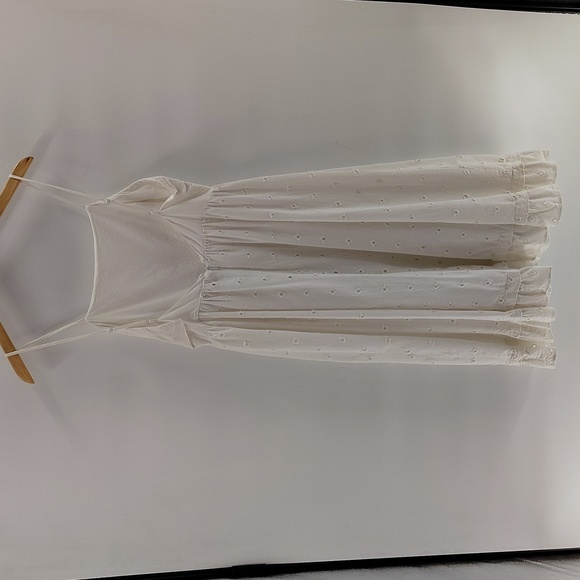 House Of Harlow X Revolve White Eyelet Dress Medium Adjustable Strap Open Back - Picture 7 of 13